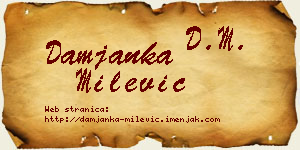 Damjanka Milević vizit kartica